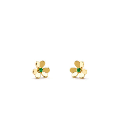 [Olivia Jewelry]FRIVOLE  FLOWER MALACHITE EARRINGS