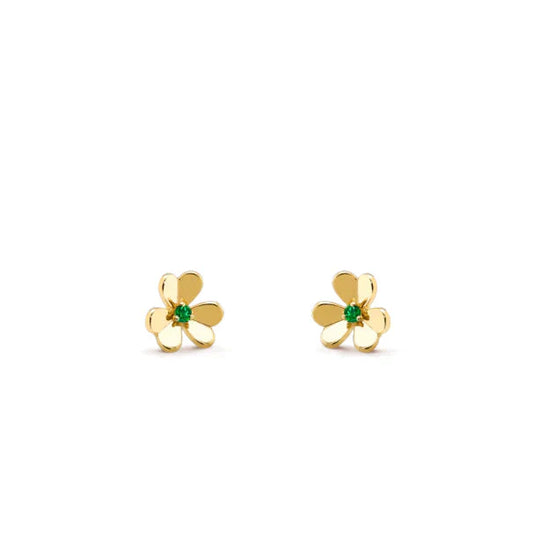 [Olivia Jewelry]FRIVOLE  FLOWER MALACHITE EARRINGS