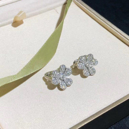[Olivia Jewelry]FRIVOLE SILVER FLOWER DIAMOND EARRINGS