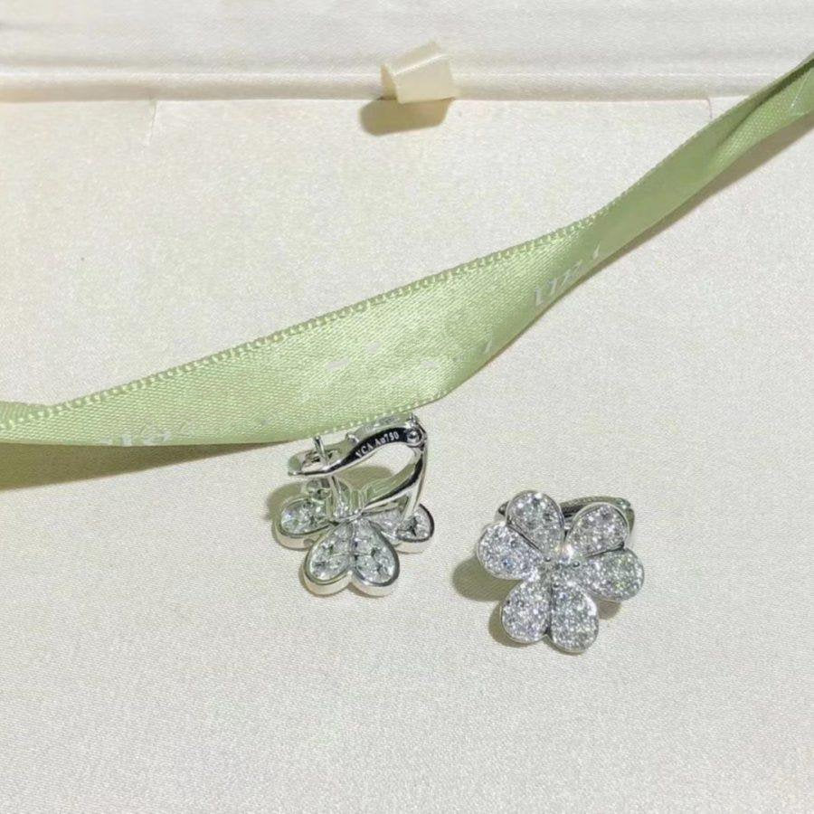 [Olivia Jewelry]FRIVOLE SILVER FLOWER DIAMOND EARRINGS