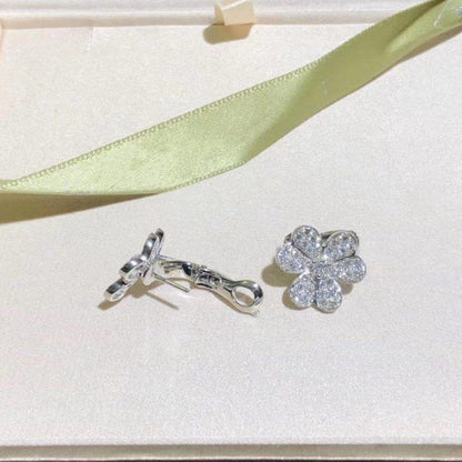 [Olivia Jewelry]FRIVOLE SILVER FLOWER DIAMOND EARRINGS