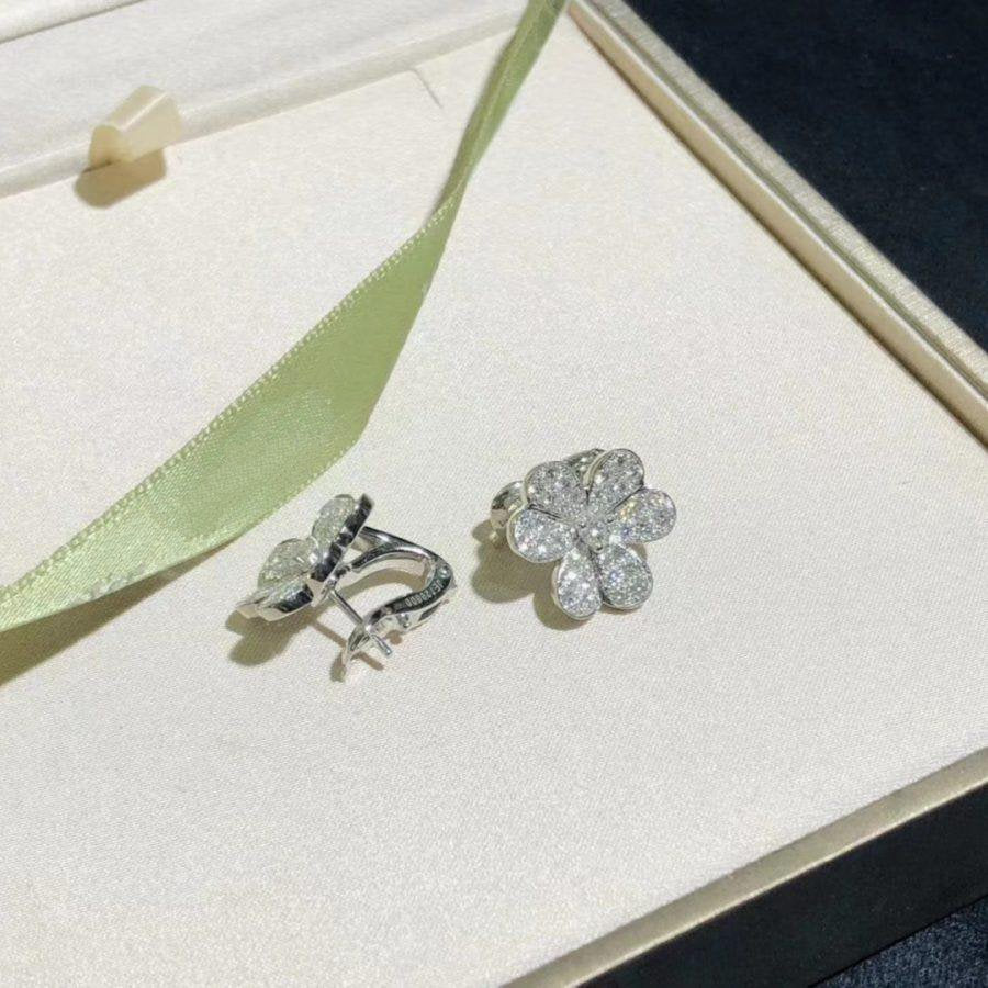 [Olivia Jewelry]FRIVOLE SILVER FLOWER DIAMOND EARRINGS