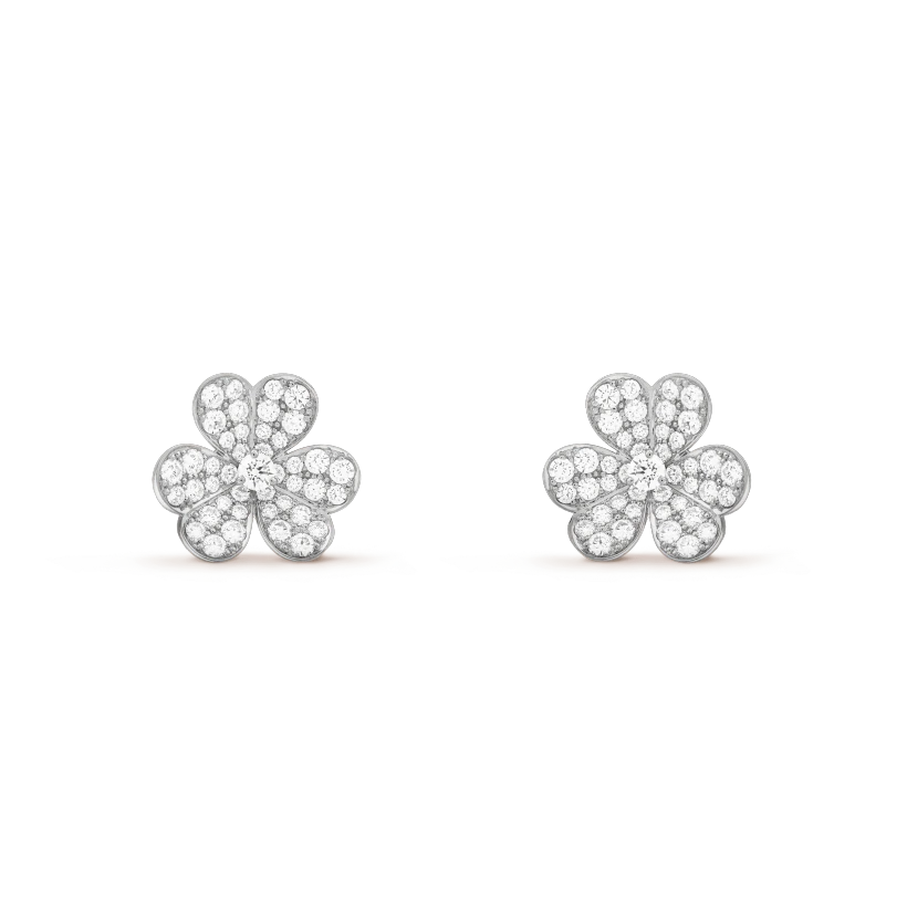 [Olivia Jewelry]FRIVOLE SILVER FLOWER DIAMOND EARRINGS