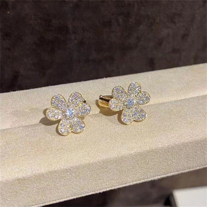 [Olivia Jewelry]FRIVOLE GOLD FLOWER DIAMOND EARRINGS