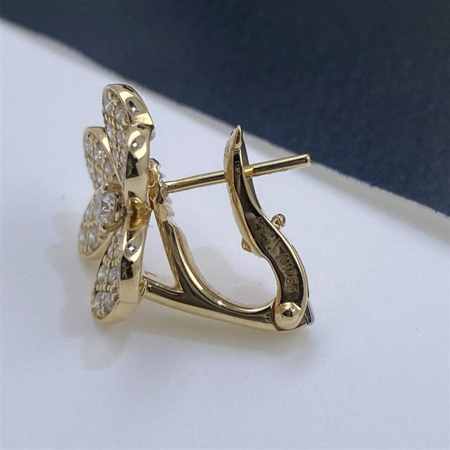 [Olivia Jewelry]FRIVOLE GOLD FLOWER DIAMOND EARRINGS
