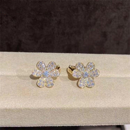 [Olivia Jewelry]FRIVOLE GOLD FLOWER DIAMOND EARRINGS
