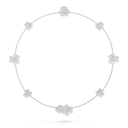 [Olivia Jewelry]FRIVOLE SILVER 9 FLOWERS NECKLACE