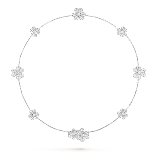 [Olivia Jewelry]FRIVOLE SILVER 9 FLOWERS NECKLACE