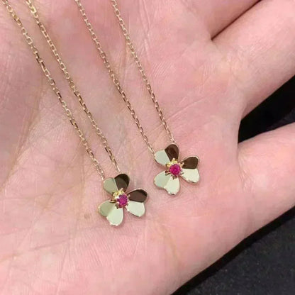 [Olivia Jewelry]FRIVOLE GOLD FLOWER NECKLACE