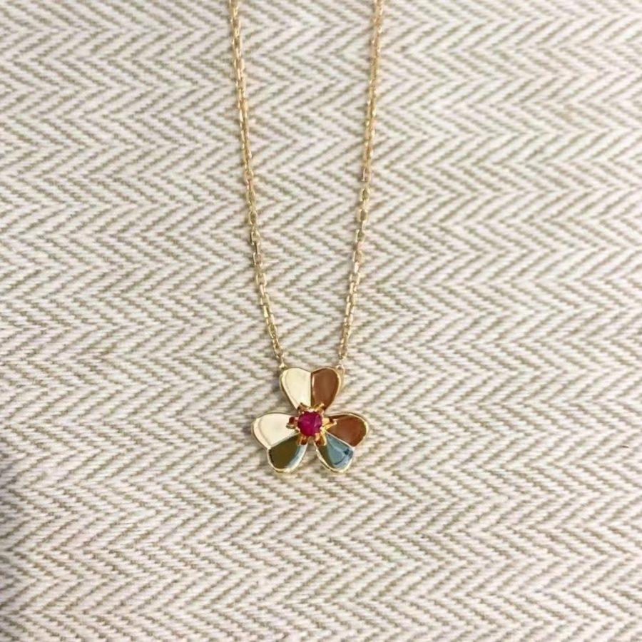 [Olivia Jewelry]FRIVOLE GOLD FLOWER NECKLACE