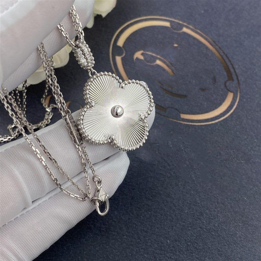 [Olivia Jewelry]CLOVER 25MM SILVER BIG CLOVER NECKLACE