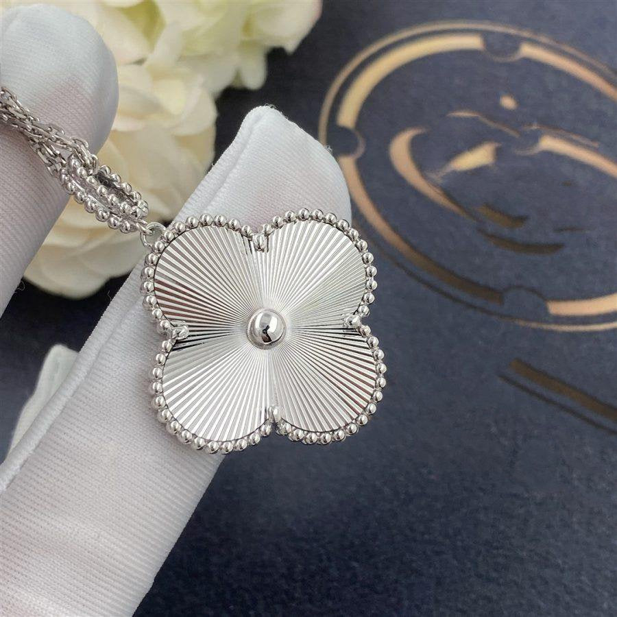 [Olivia Jewelry]CLOVER 25MM SILVER BIG CLOVER NECKLACE
