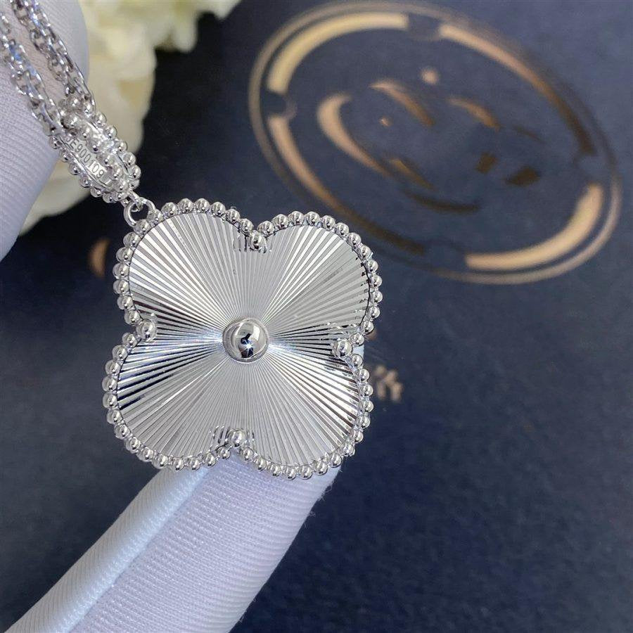 [Olivia Jewelry]CLOVER 25MM SILVER BIG CLOVER NECKLACE