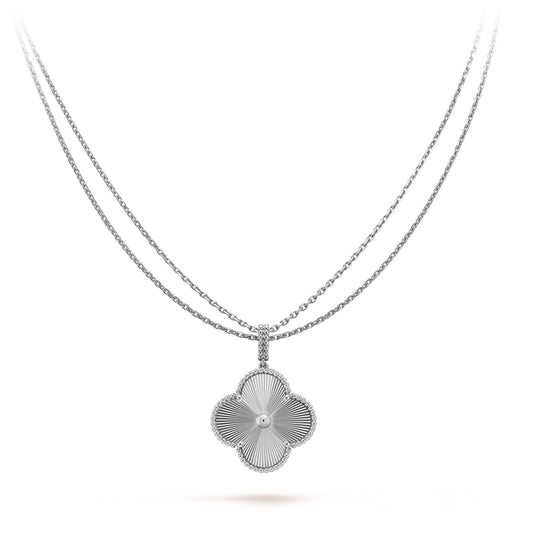 [Olivia Jewelry]CLOVER 25MM SILVER BIG CLOVER NECKLACE