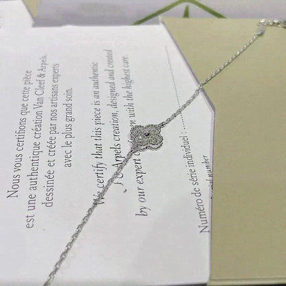 [Olivia Jewelry]CLOVER  SINGLE FLOWER BRACELET SILVER