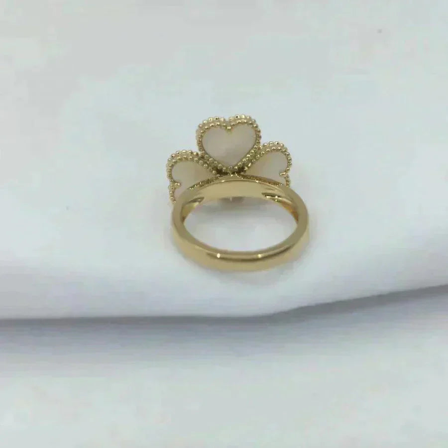 [Olivia Jewelry]SWEET CLOVER WHITE MOP RING