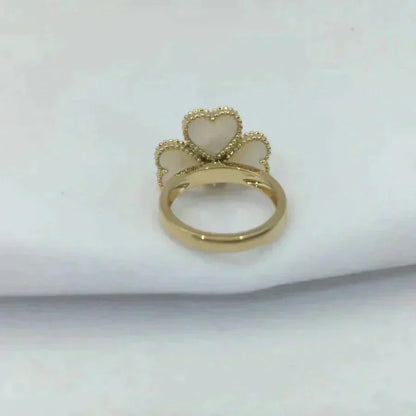 [Olivia Jewelry]SWEET CLOVER WHITE MOP RING