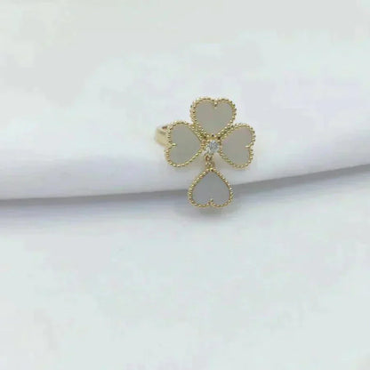 [Olivia Jewelry]SWEET CLOVER WHITE MOP RING