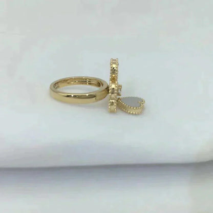 [Olivia Jewelry]SWEET CLOVER WHITE MOP RING
