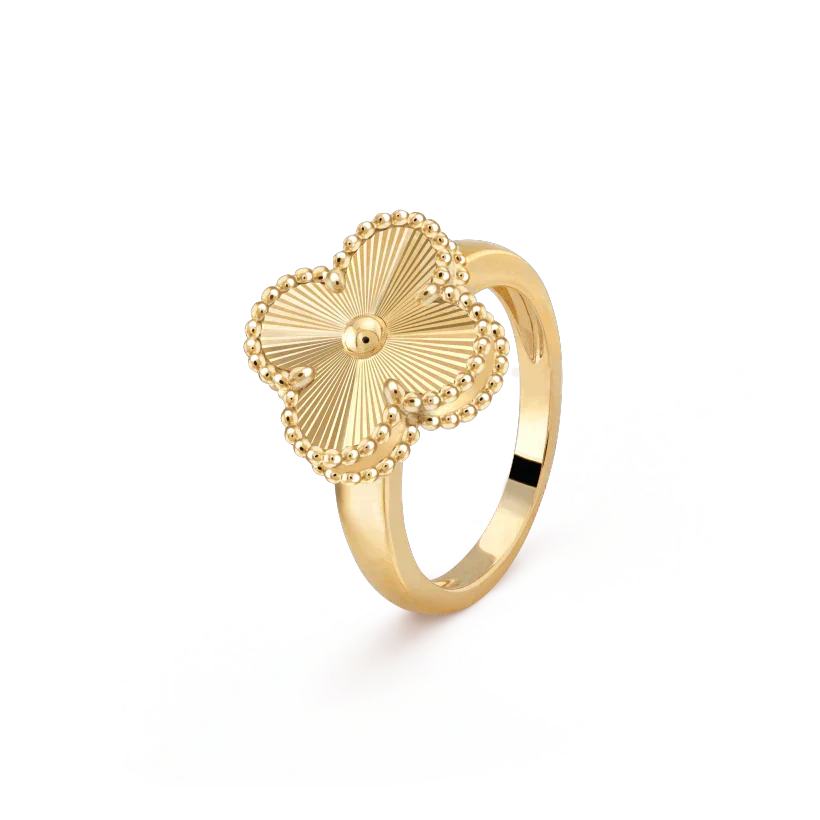 [Olivia Jewelry]CLOVER GOLD RING