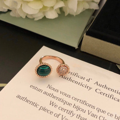 [Olivia Jewelry]PERLEE COULEURS DIAMOND ROSE GOLD BETWEEN THE FINGER RING