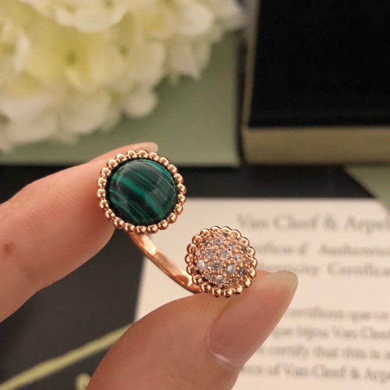 [Olivia Jewelry]PERLEE COULEURS DIAMOND ROSE GOLD BETWEEN THE FINGER RING