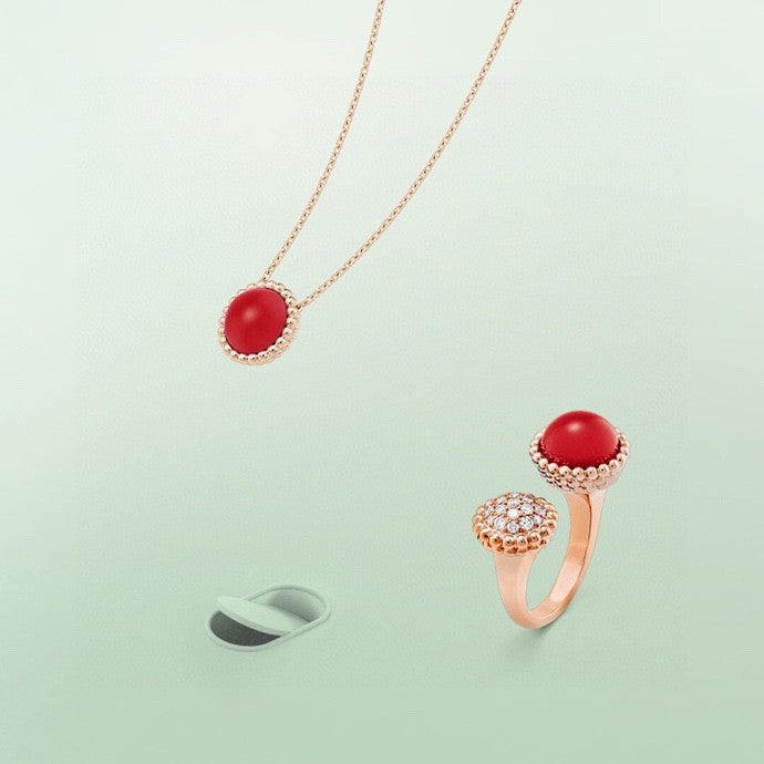 [Olivia Jewelry]PERLEE COULEURS DIAMOND ROSE GOLD BETWEEN THE FINGER RING