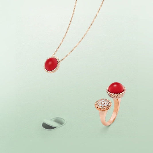 [Olivia Jewelry]PERLEE COULEURS DIAMOND ROSE GOLD BETWEEN THE FINGER RING