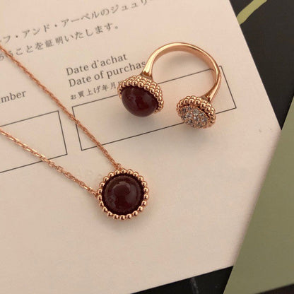 [Olivia Jewelry]PERLEE COULEURS DIAMOND ROSE GOLD BETWEEN THE FINGER RING