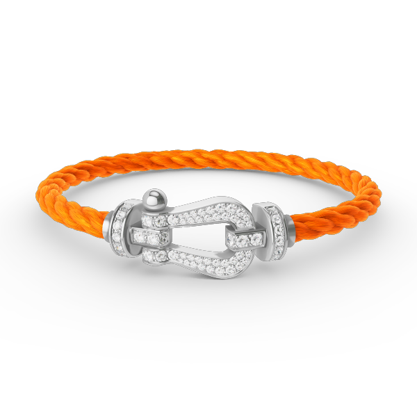 [Olivia Jewelry]FORCE LARGE HORSESHOE FULL DIAMOND BRACELET SILVER