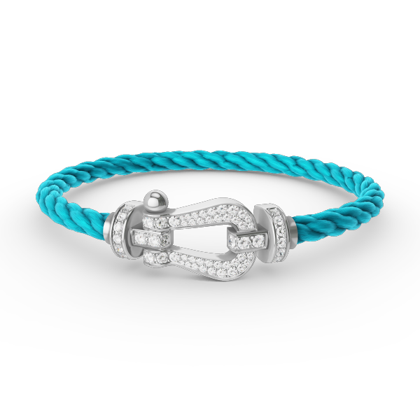 [Olivia Jewelry]FORCE LARGE HORSESHOE FULL DIAMOND BRACELET SILVER