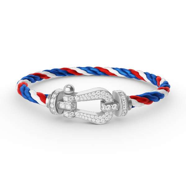 [Olivia Jewelry]FORCE LARGE HORSESHOE FULL DIAMOND BRACELET SILVER