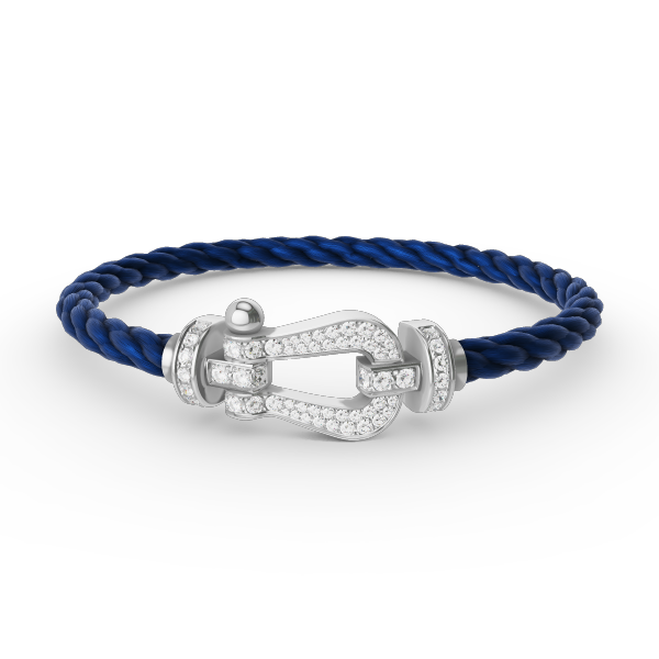 [Olivia Jewelry]FORCE LARGE HORSESHOE FULL DIAMOND BRACELET SILVER