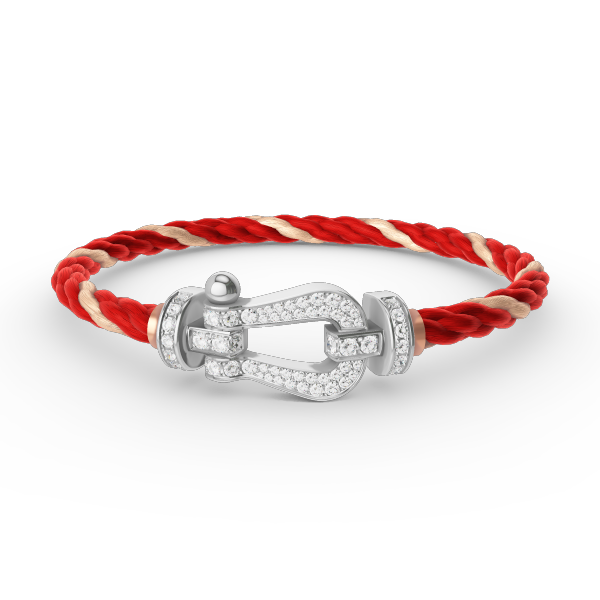 [Olivia Jewelry]FORCE LARGE HORSESHOE FULL DIAMOND BRACELET SILVER