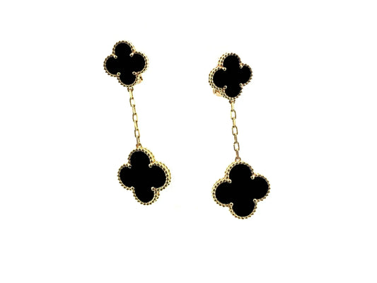 [Olivia Jewelry]CLOVER 2 MOTIFS  EARRINGS (MULTIPLE CHOICESC