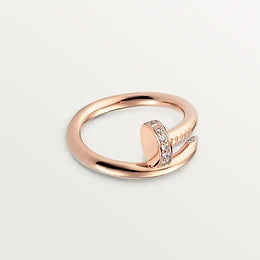 [Olivia Jewelry]JUSTE RING 2.65MM PINK GOLD DIAMOND