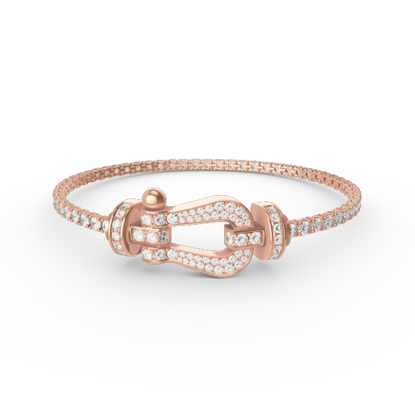 [Olivia Jewelry]FORCE  LARGE HORSESHOE FULL DIAMOND TENNIS BRACELET