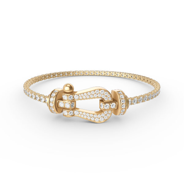 [Olivia Jewelry]FORCE  LARGE HORSESHOE FULL DIAMOND TENNIS BRACELET