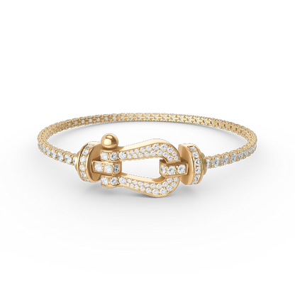 [Olivia Jewelry]FORCE  LARGE HORSESHOE FULL DIAMOND TENNIS BRACELET