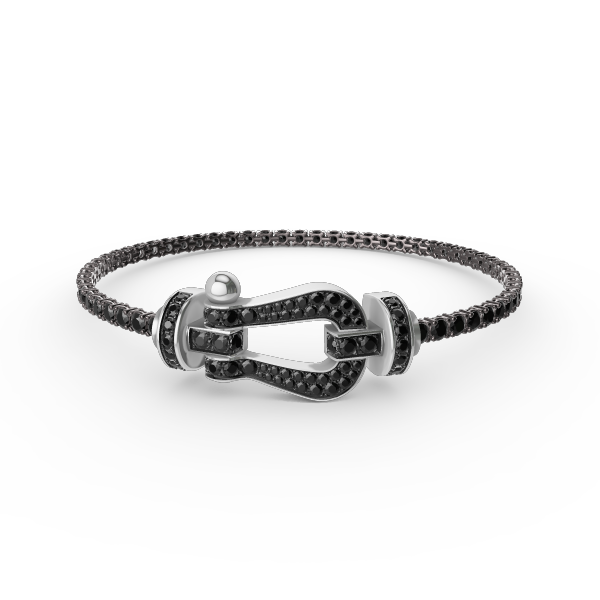 [Olivia Jewelry]FORCE  LARGE HORSESHOE FULL DIAMOND TENNIS BRACELET