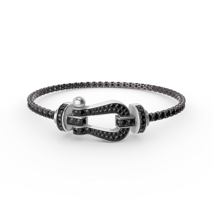 [Olivia Jewelry]FORCE  LARGE HORSESHOE FULL DIAMOND TENNIS BRACELET
